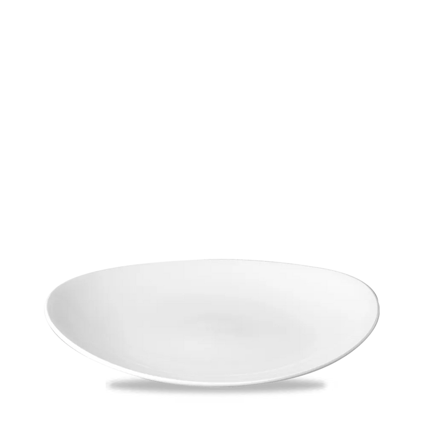 White Orbit Oval Coupe Plate 23cm 12/box