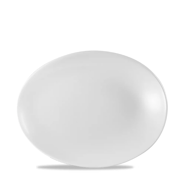 White Oval Orb Plate 25 x 19.4 cm 12/box