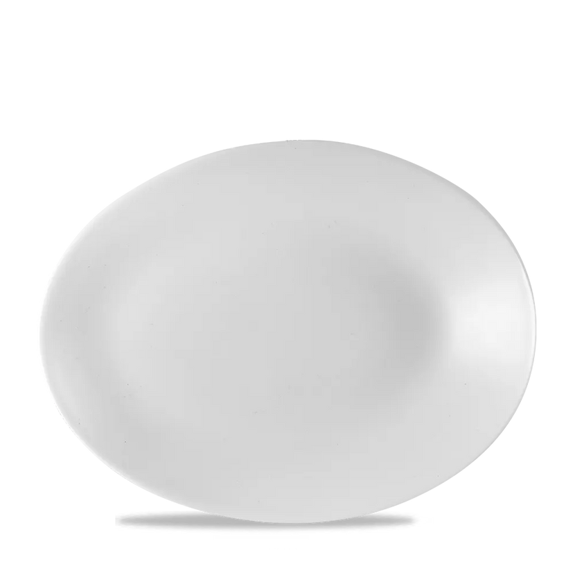 White Oval Orb Plate 29x22.7x3.8cm 12/box