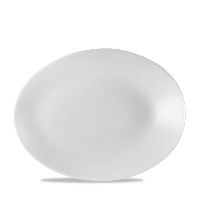 White Oval Orb Plate 29x22.7x3.8cm 12/box
