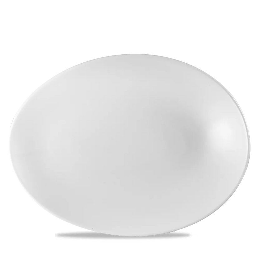 White Oval Orb Plate 34.6cm x 26.3cm 12/box