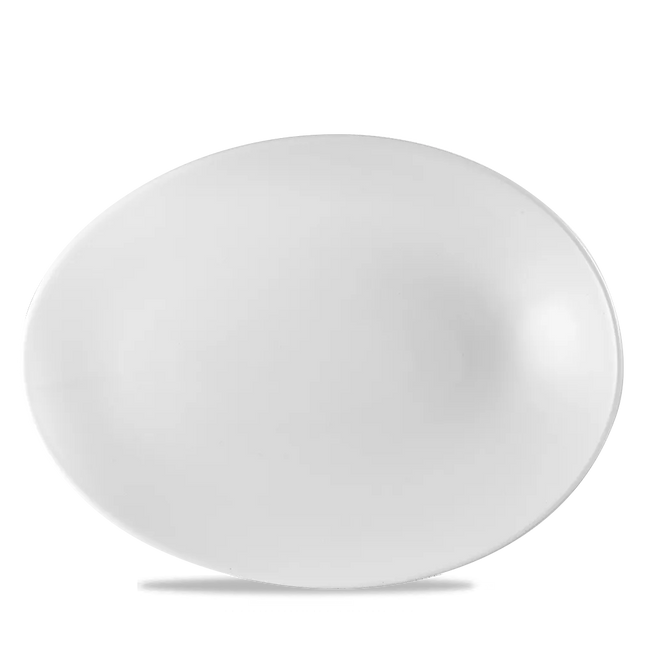 White Oval Orb Plate 34.6cm x 26.3cm 12/box