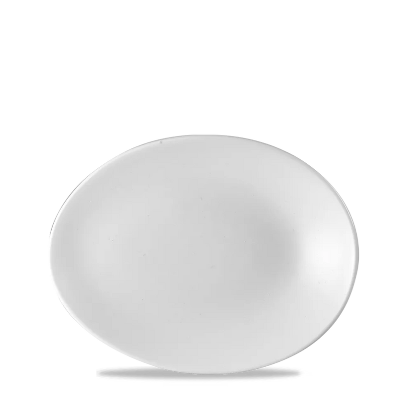 White Oval Orb Plate 19.5 x 15cm 12/box