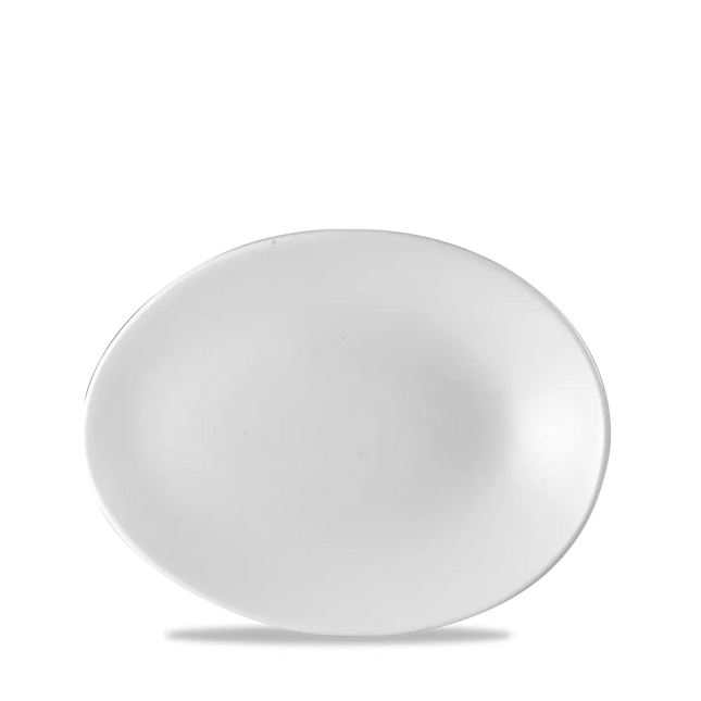 White Oval Orb Plate 19.5 x 15cm 12/box