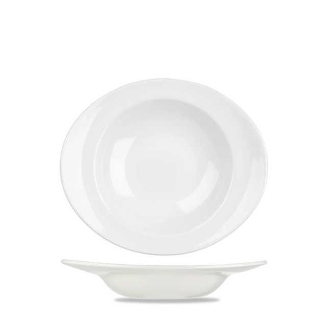 White Orbit Oval Soup Plate 23cm 12/box