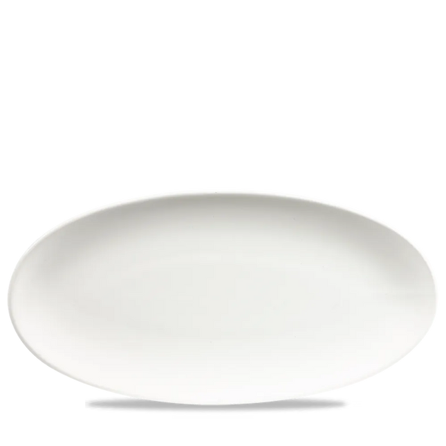 White Oval Chefs Plate 34.7 x 17.3cm 6/box