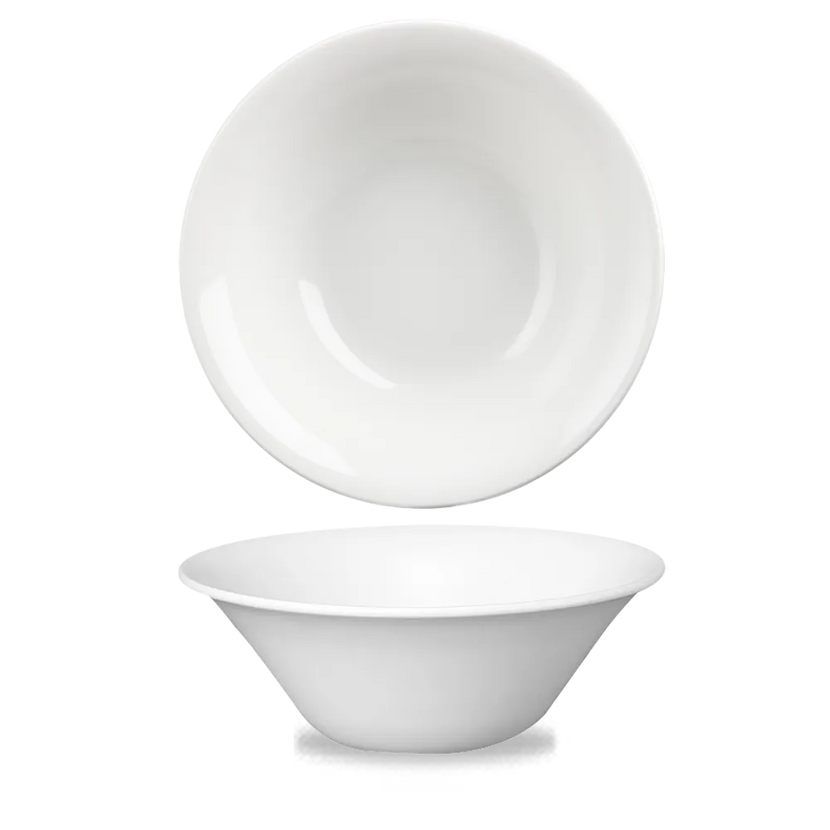 White Med Large Salad Bowl 25cm 12/box