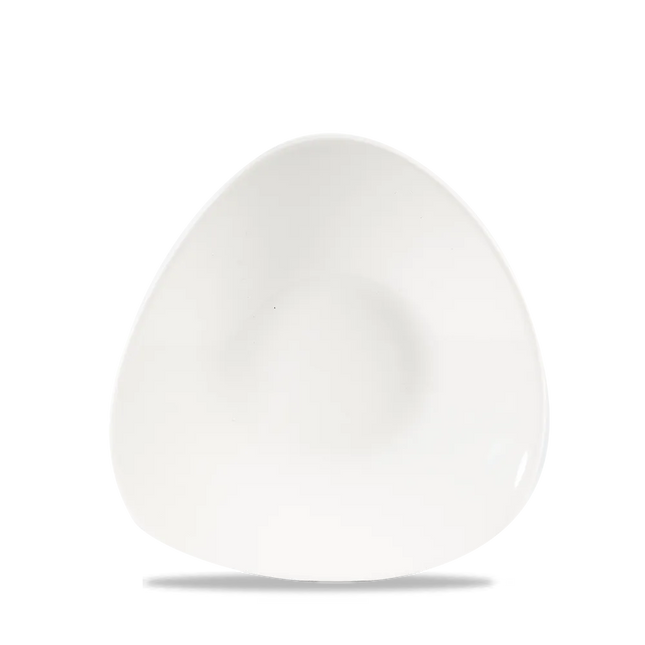 White Triangle Shallow Bowl 21cm 12/box