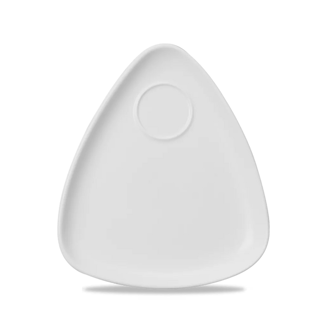 White Triangle Snack Plate 24cm 6/box