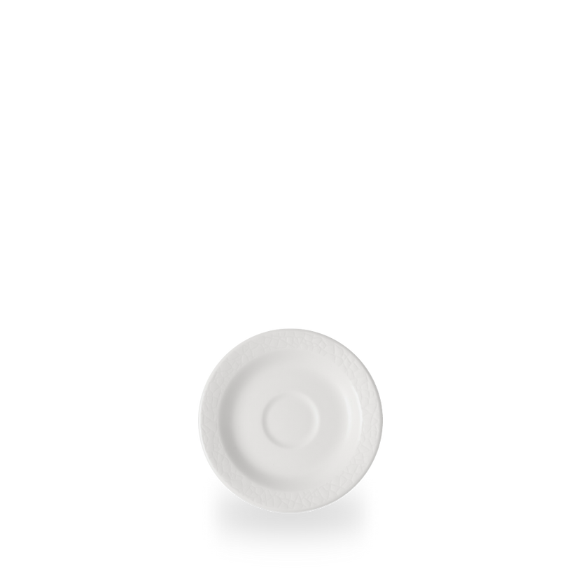 Viana Profile schotel 12,8 cm porselein – geschikt voor espresso- en stapelkopjes – set van 12