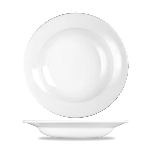 White Profile Rimmed Soup 25cm 12/box