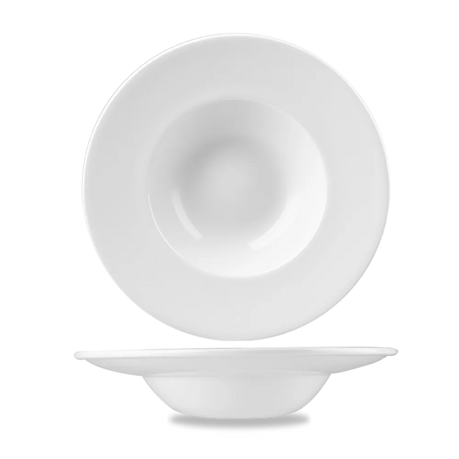 White Profile Wide Rim Bowl Med 24cm 12/box