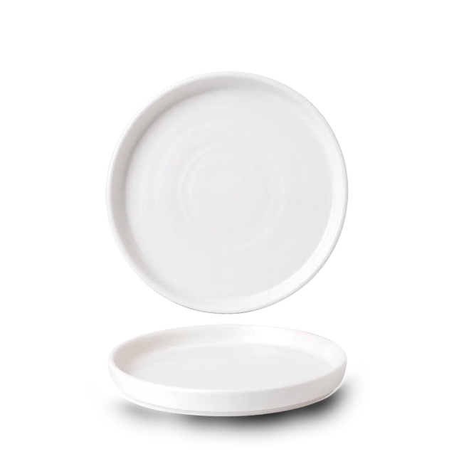 White Walled Plate 16cm 6/box