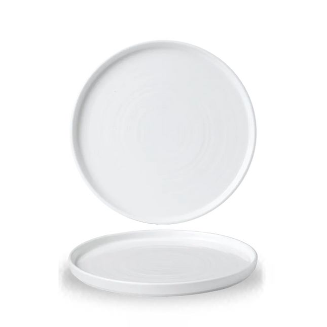 White Walled Plate 22cm 6/box