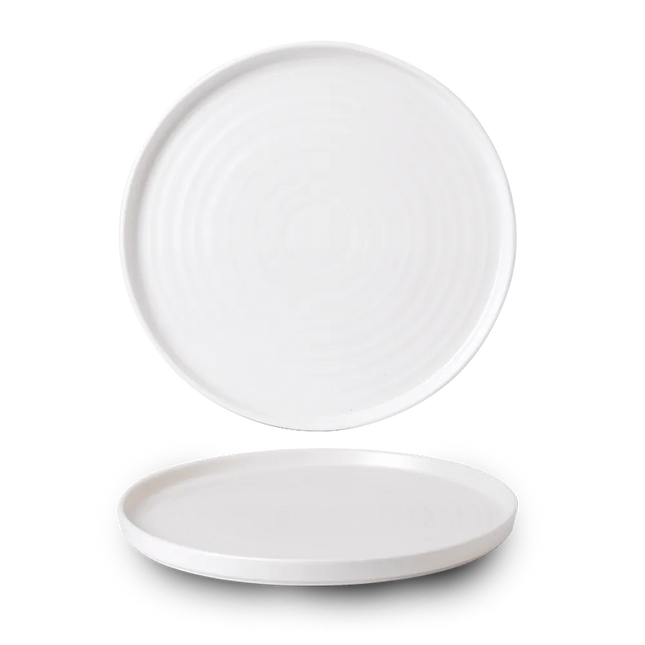 White Walled Plate 28cm 6/box