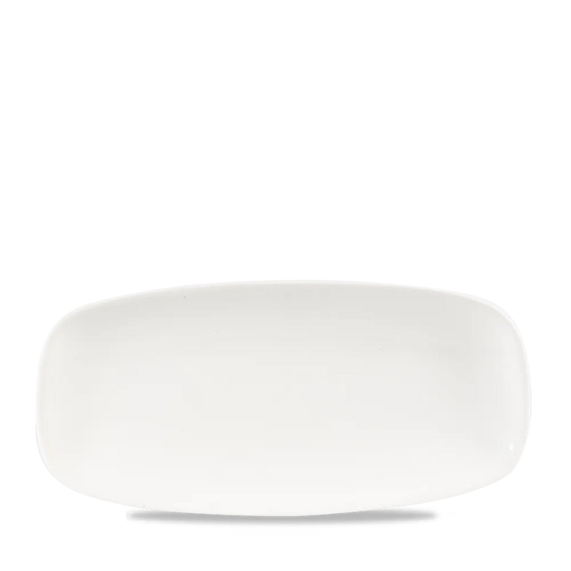 White Chefs Oblong Plate 10.6"X5" 12/box