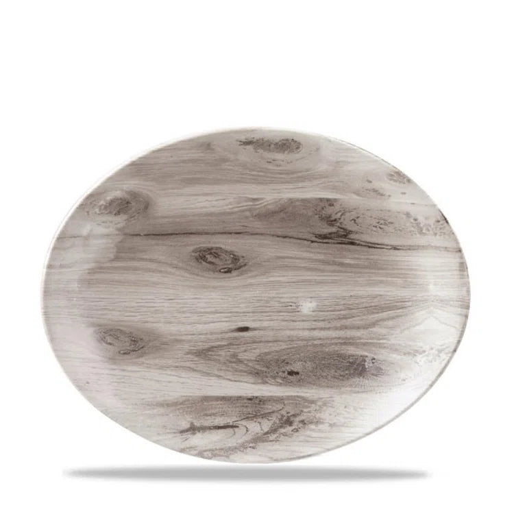 Wood Sepia Oval Coupe Plate 7 3/4" 6/box SOLD OUT