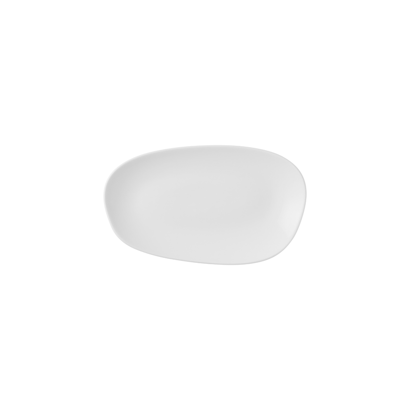 White Opal Organic Oblong Plate 22 x 13 cm 12/box