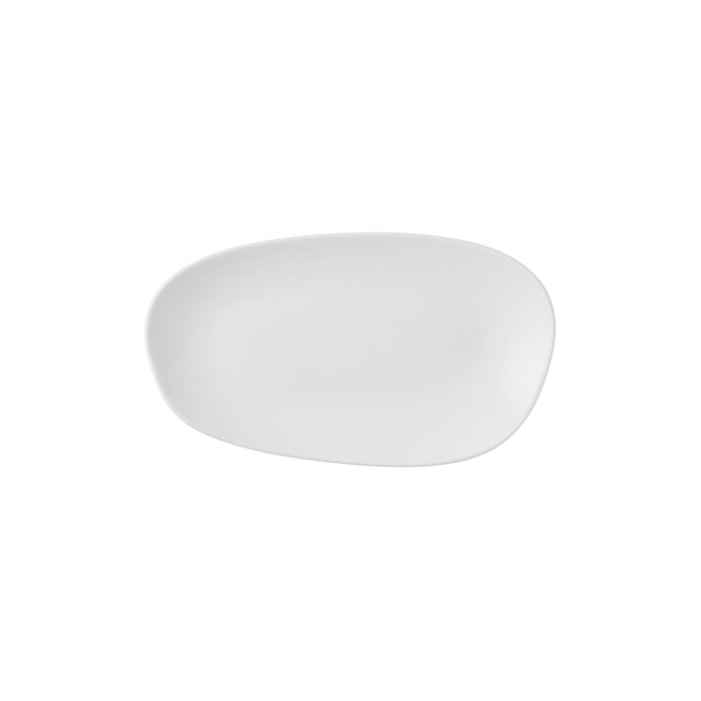 White Opal Organic Oblong Plate 26 x 15 cm 12/box