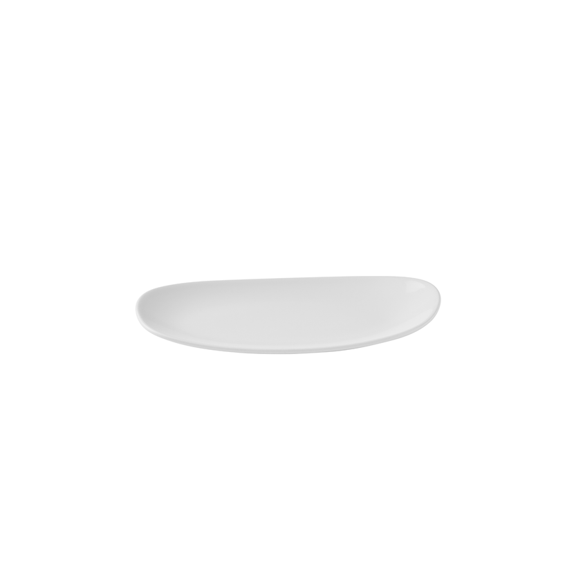 White Opal Organic Oblong Plate 26 x 15 cm 12/box