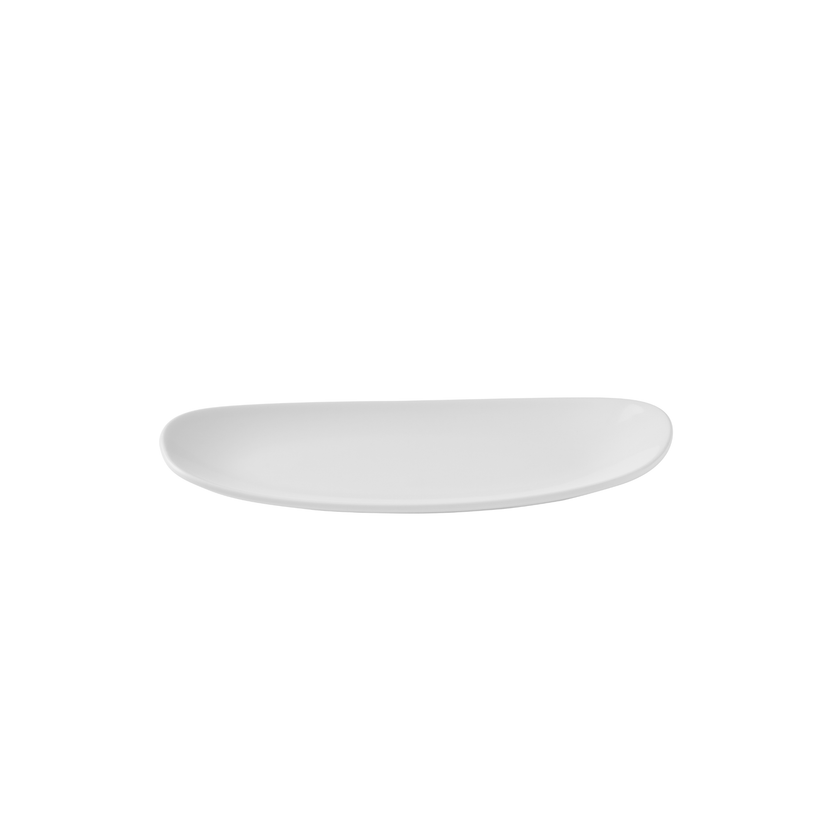White Opal Organic Oblong Plate 35 x 15 cm 12/box