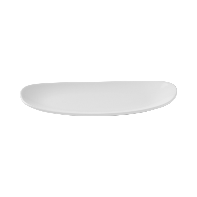 White Opal Organic Oblong Plate 35 x 18.5 cm 6/box
