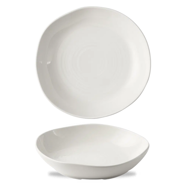 White Natural Deep Bowl 25cm 6/box