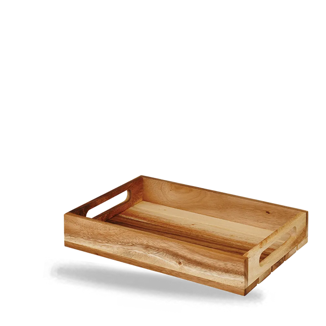 Wood Medium Rect Crate 30x20x4.8cm 4/box