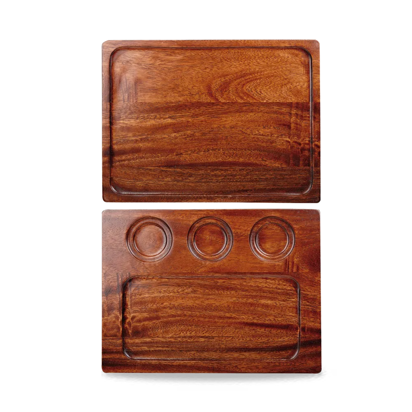 Wood Square Deli Board 32.6cmx24cm 4/box
