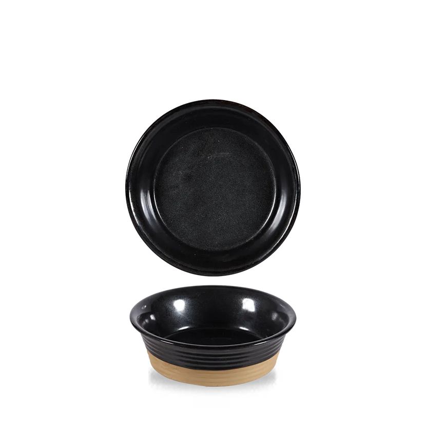 Black Igneous Large Pie Dish 19.3Oz 6/box