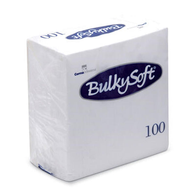 Bulkysoft Cocktail Napkins 24x24 cm 2-layer White 2000/set