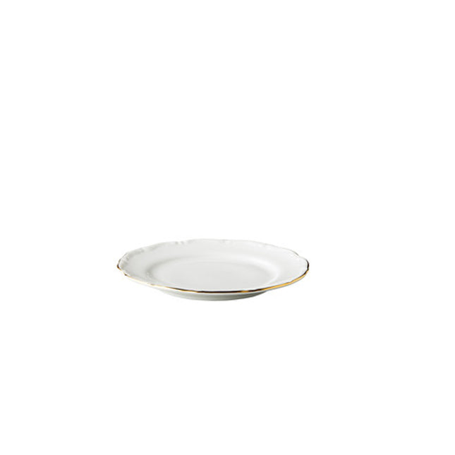 Q Basic Maria Theresa bord goud 17 cm – porseleinen broodbordje met gouden rand voor restaurants