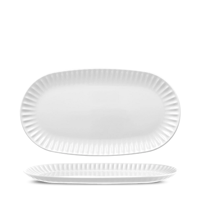 Ribby White Plate 37 cm 1/box