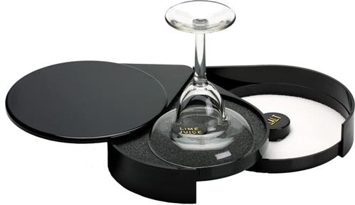 Glass Rimmer for sugar or salt black