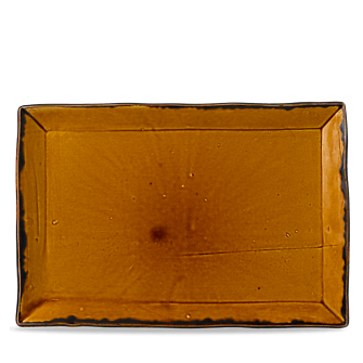 Harvest Brown Rectangle Tray 34.5 x 23.3 cm 6/box