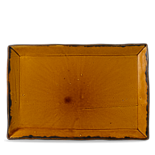 Harvest Brown Rectangle Tray 34.5x23.3cm 6/box