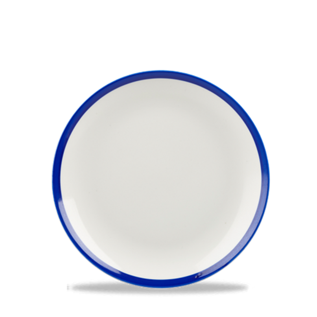 Retro Blue Coupe Plate 17cm 12/box