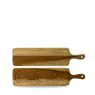 Wood Medium Rect Handled Board 46.9 x 12 cm 4/box