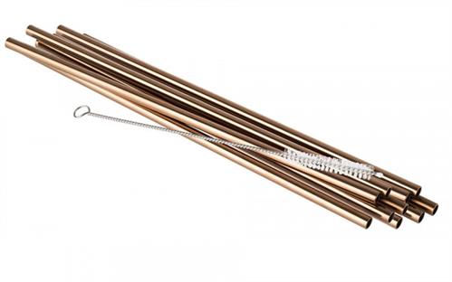 Metal Straw Copper 215*6 mm 10 straws + brush