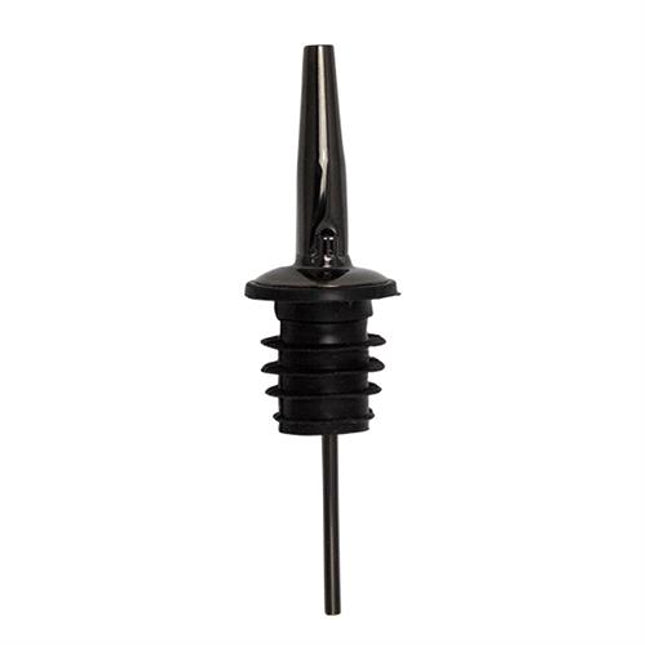Metal Pourer with soft rubber cork Gun metal 12/box