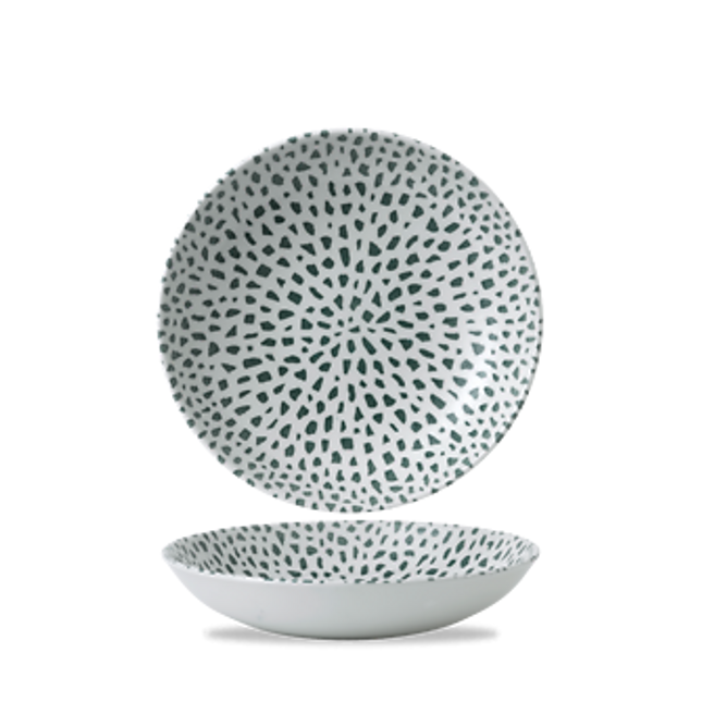 Terrazzo Green Coupe Bowl 24,8cm 12/box