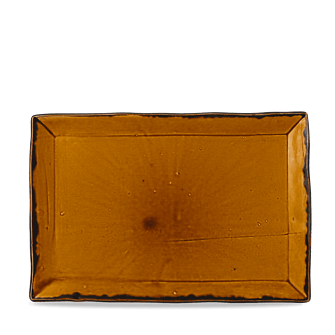 Harvest Brown Rectangle Tray 28.5 x 18.7 cm 6/box