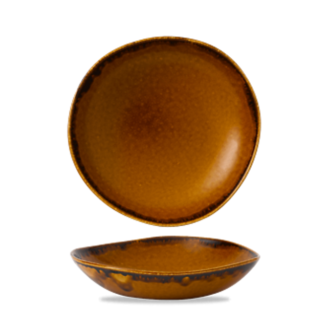 Harvest Brown Round Bowl 25.3cm 12/box