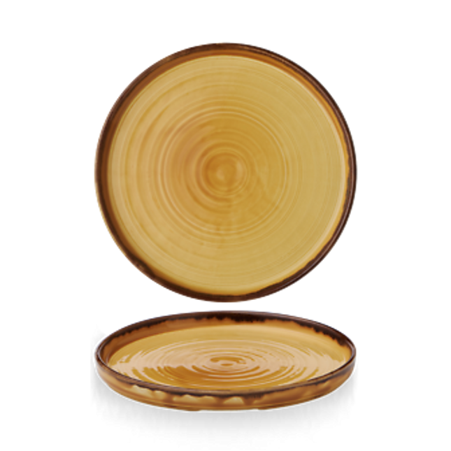 Harvest Mustard Walled Plate 21cm 6/box