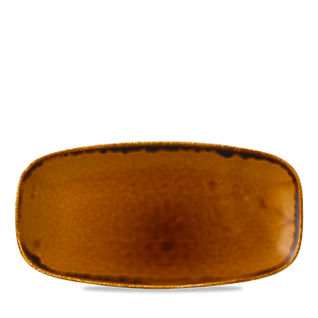 Harvest Brown Chefs Oblong Plate 29.8x15.3cm 12/box