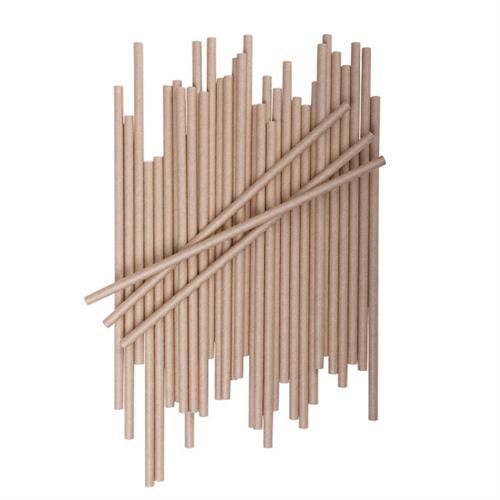 Paper straws eco beige 6*200 mm
