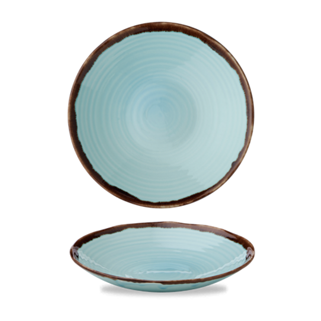 Harvest Turquoise Organic Coupe Bowl 27.9cm 12/box