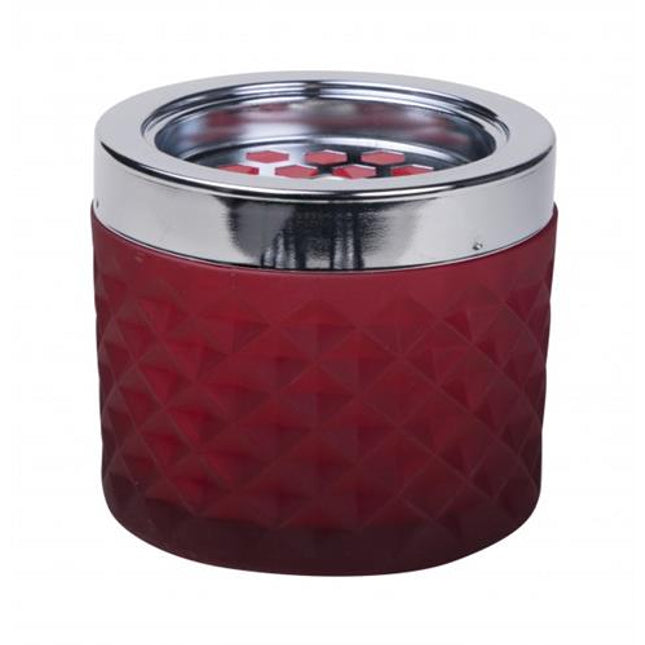 Windproof Ashtray Red With Chrome Cap