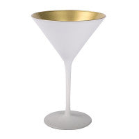 Olympic Cocktailglass matt-white Gold 240 ml 6/box