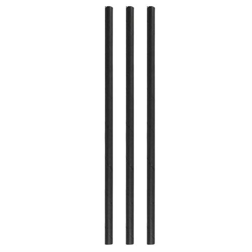 Paper straws eco black 8*250 mm